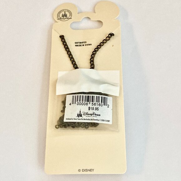 Vintage Disney Hidden Mickey Mouse Ears Locket Necklace Gold Tone AB Beads 30" - Picture 9 of 12